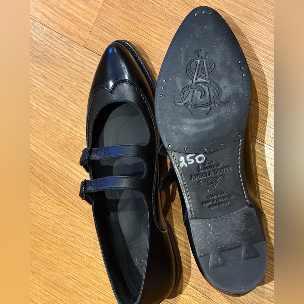 The Office of Angela Scott Black Leather Mary Jane Loafer - Picture 2 of 3